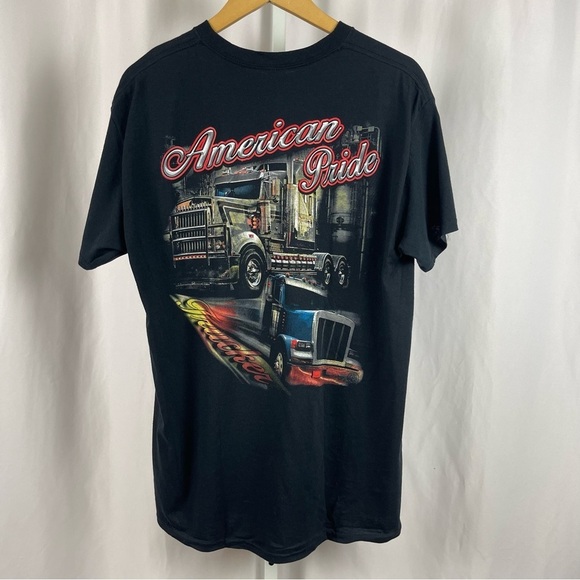 Semi Truck Trucker Diesel Large AOP Big Graphic Tee Bundle American Eagle USA - Picture 7 of 16